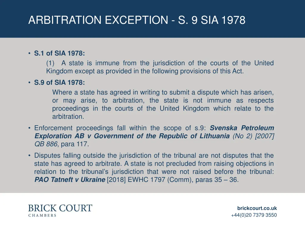 arbitration exception s 9 sia 1978