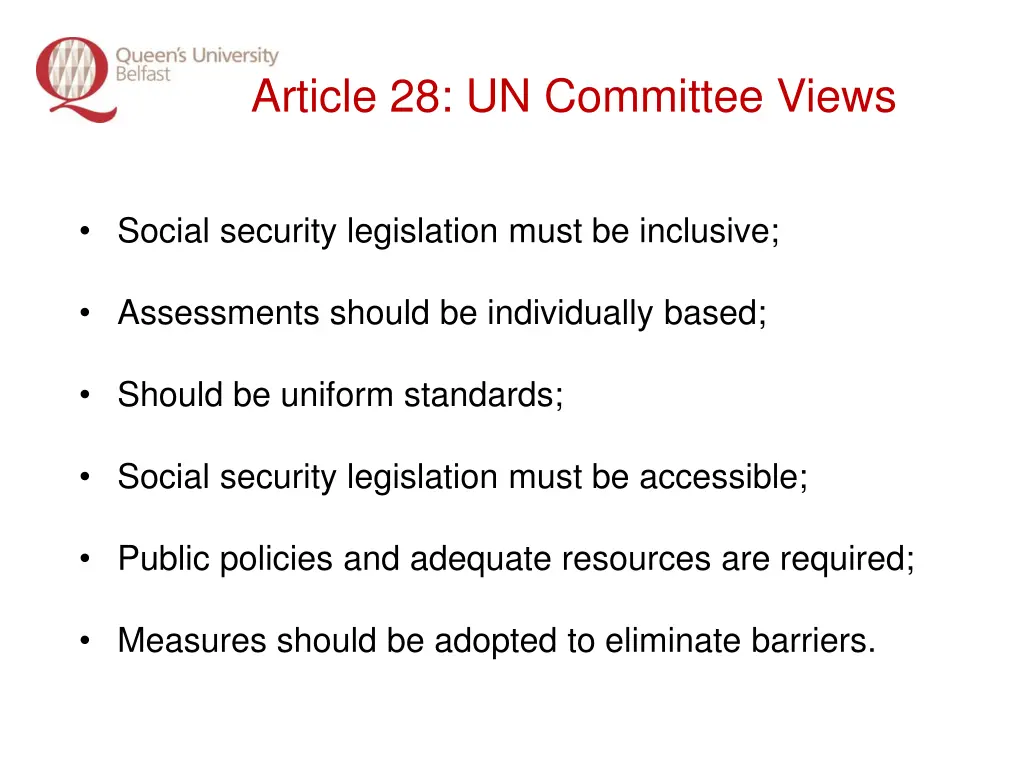 article 28 un committee views