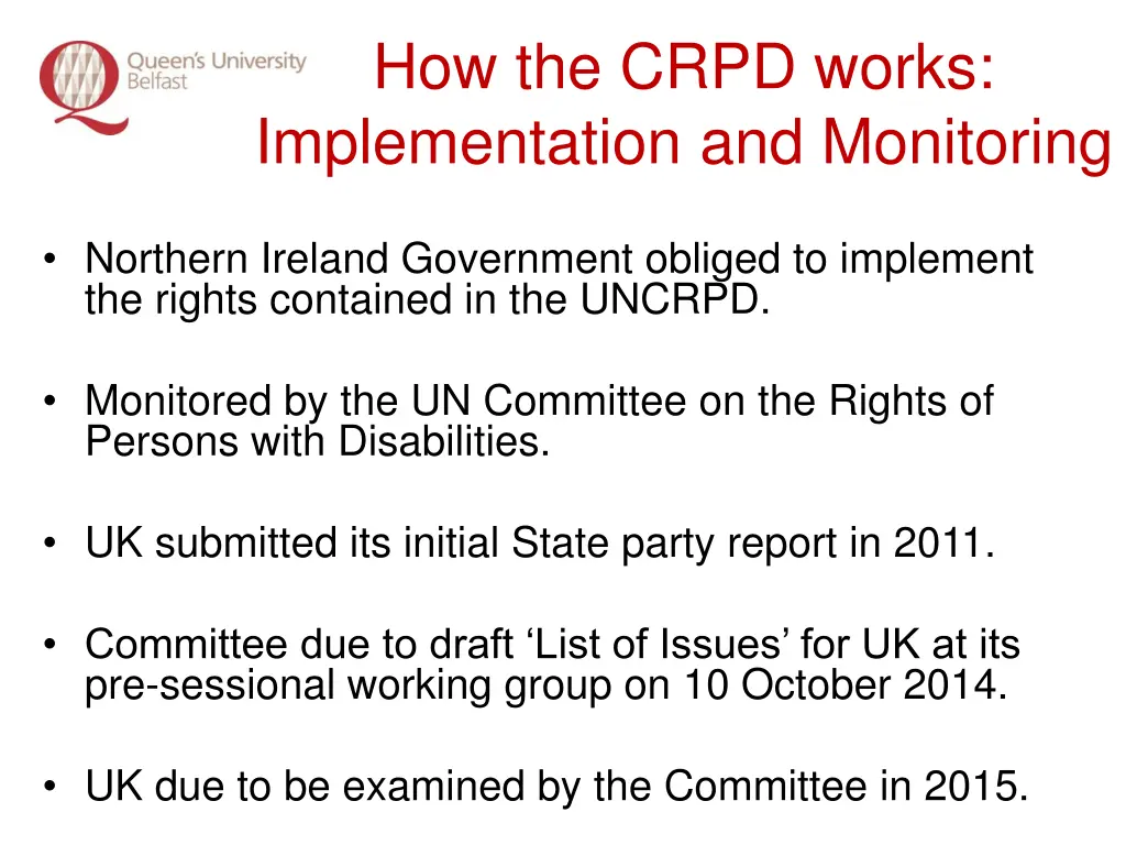 how the crpd works implementation and monitoring