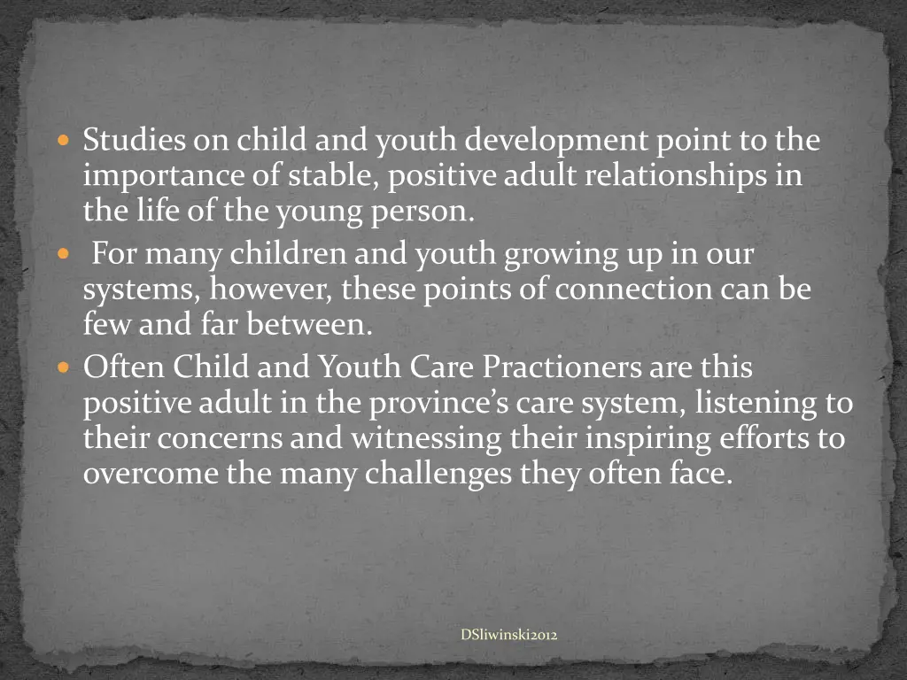 studies on child and youth development point