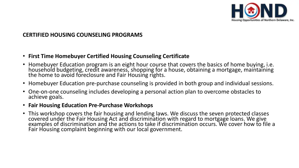 certified housing counseling programs 1