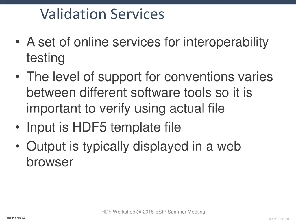 validation services