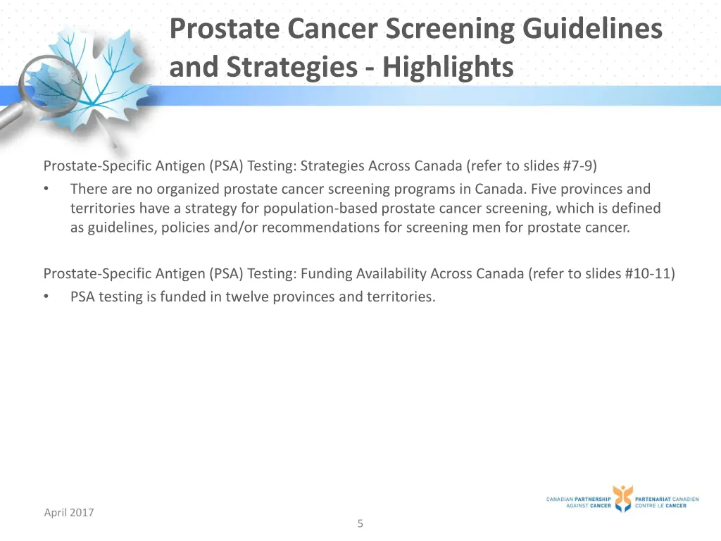 prostate cancer screening guidelines 1