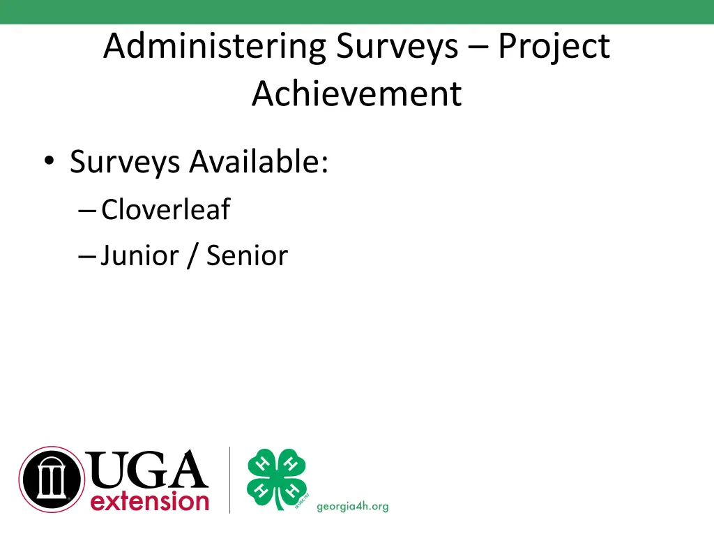 administering surveys project achievement