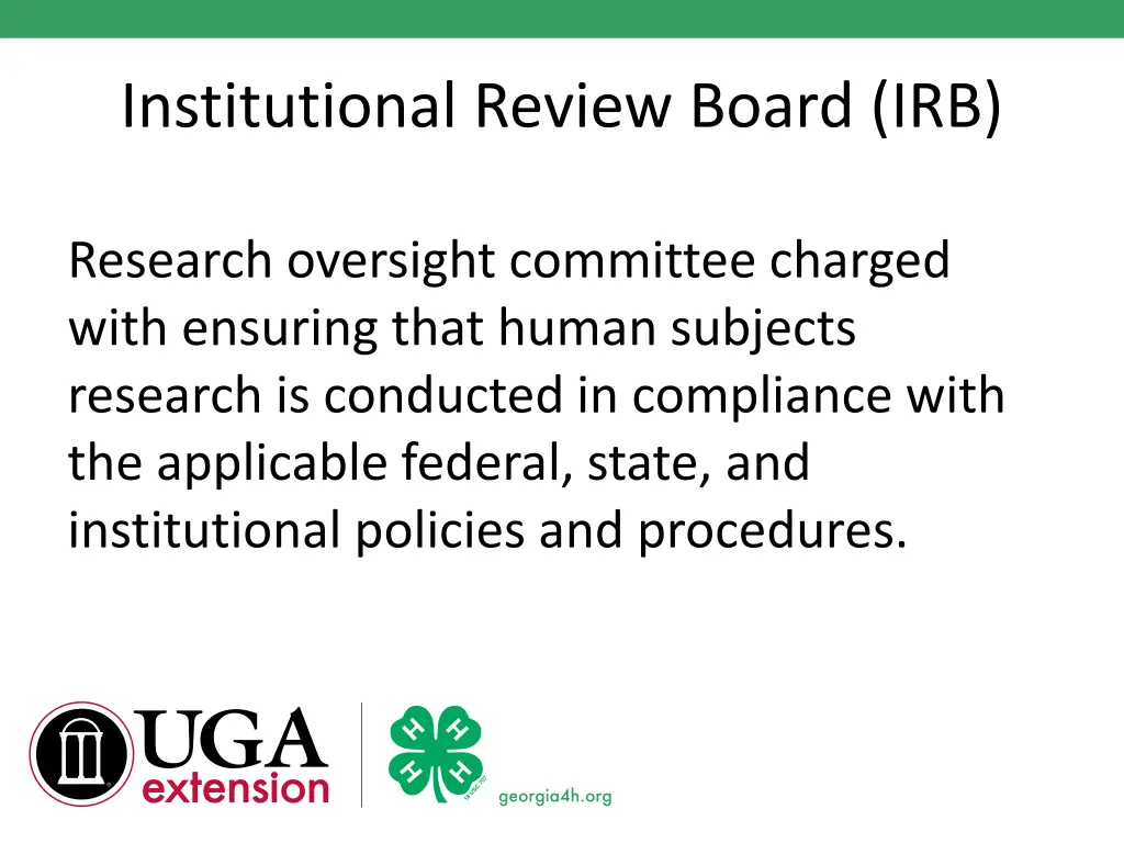 institutional review board irb