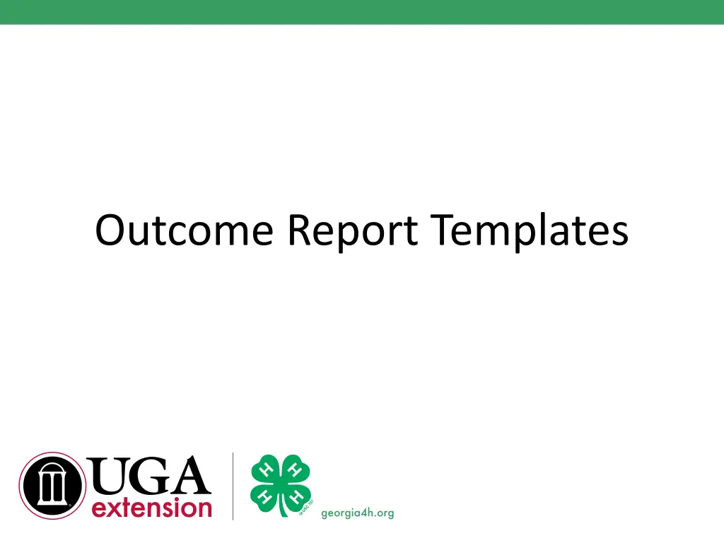 outcome report templates