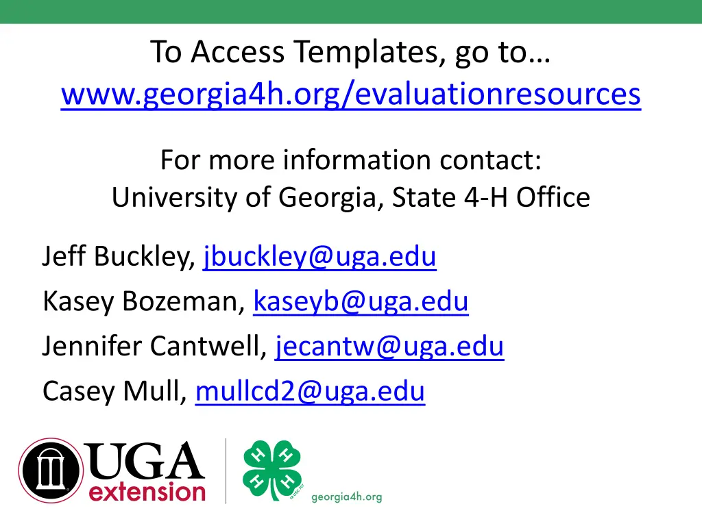 to access templates go to www georgia4h