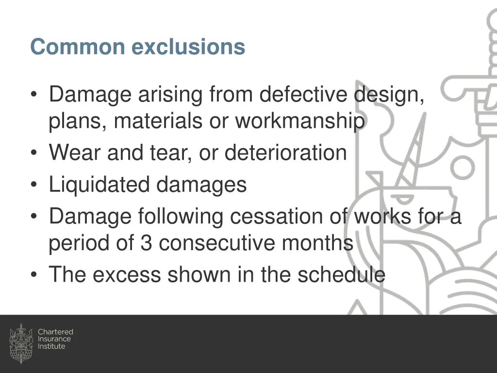 common exclusions 1