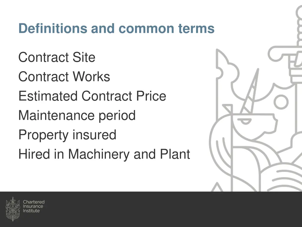 definitions and common terms