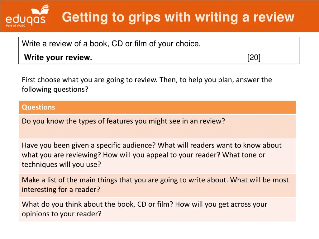 getting to grips with writing a review 2