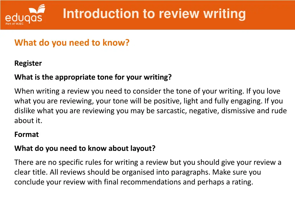 introduction to review writing 1