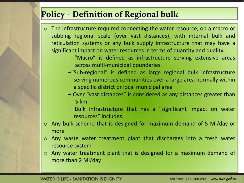 policy definition of regional bulk