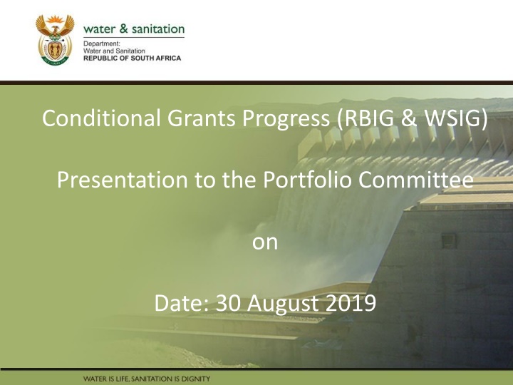 presentation title conditional grants progress