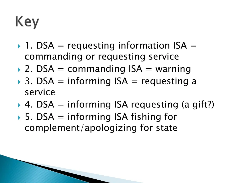 1 dsa requesting information isa commanding