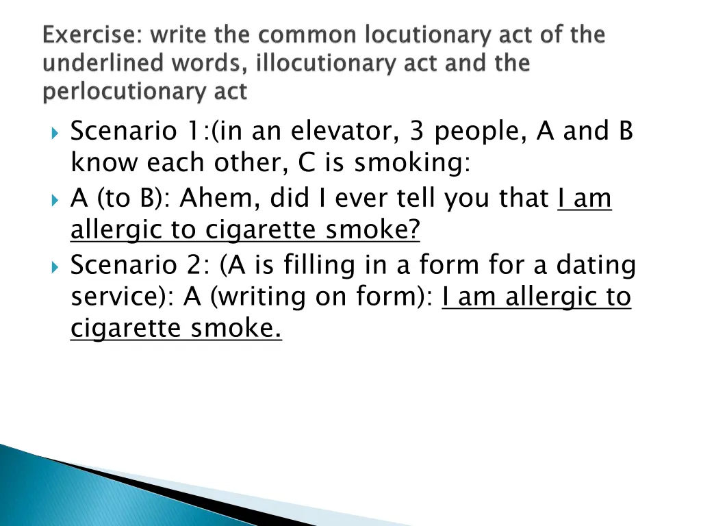 scenario 1 in an elevator 3 people a and b know