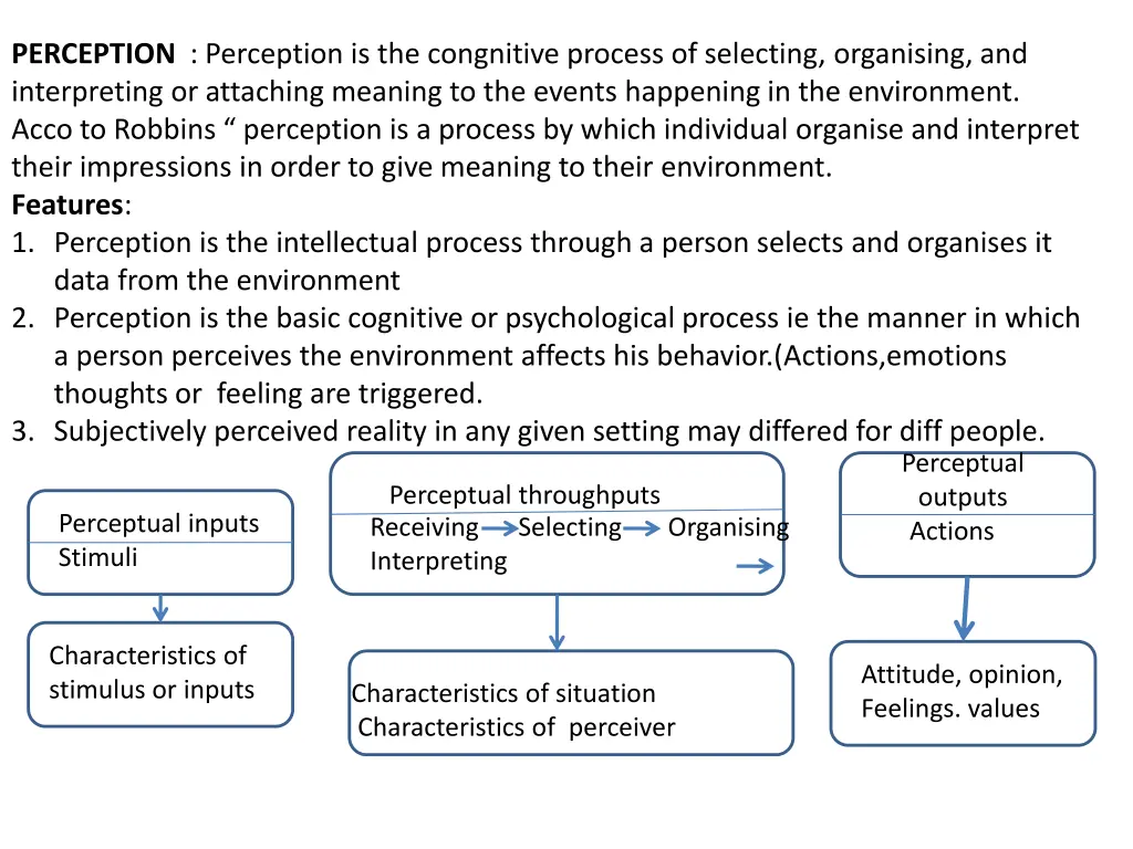 perception perception is the congnitive process