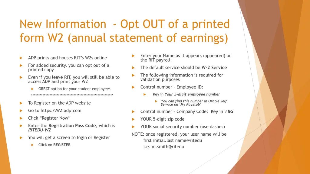 new information opt out of a printed form