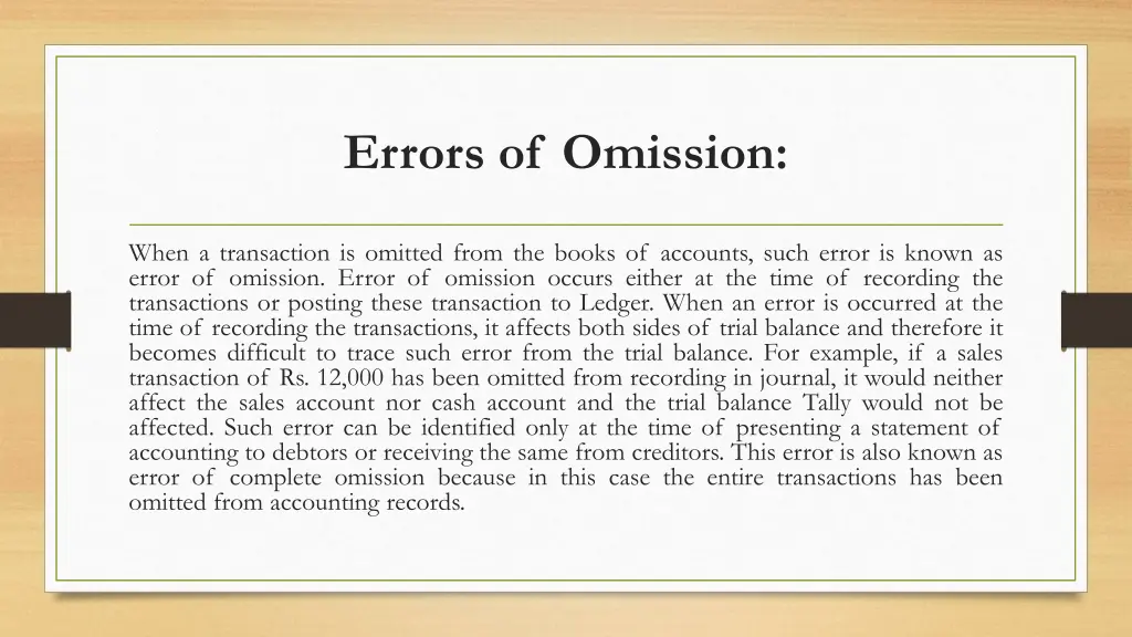 errors of omission