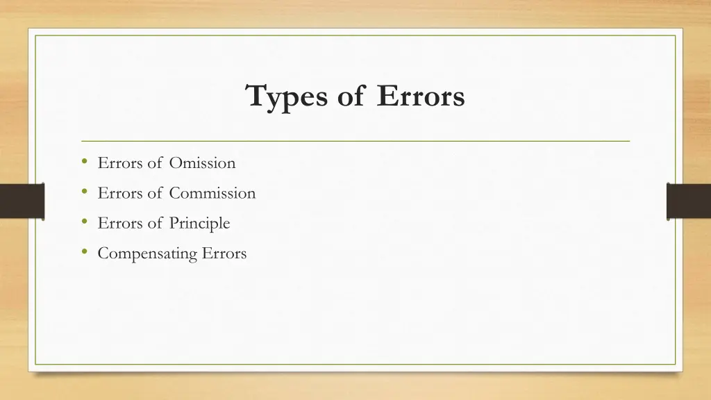 types of errors