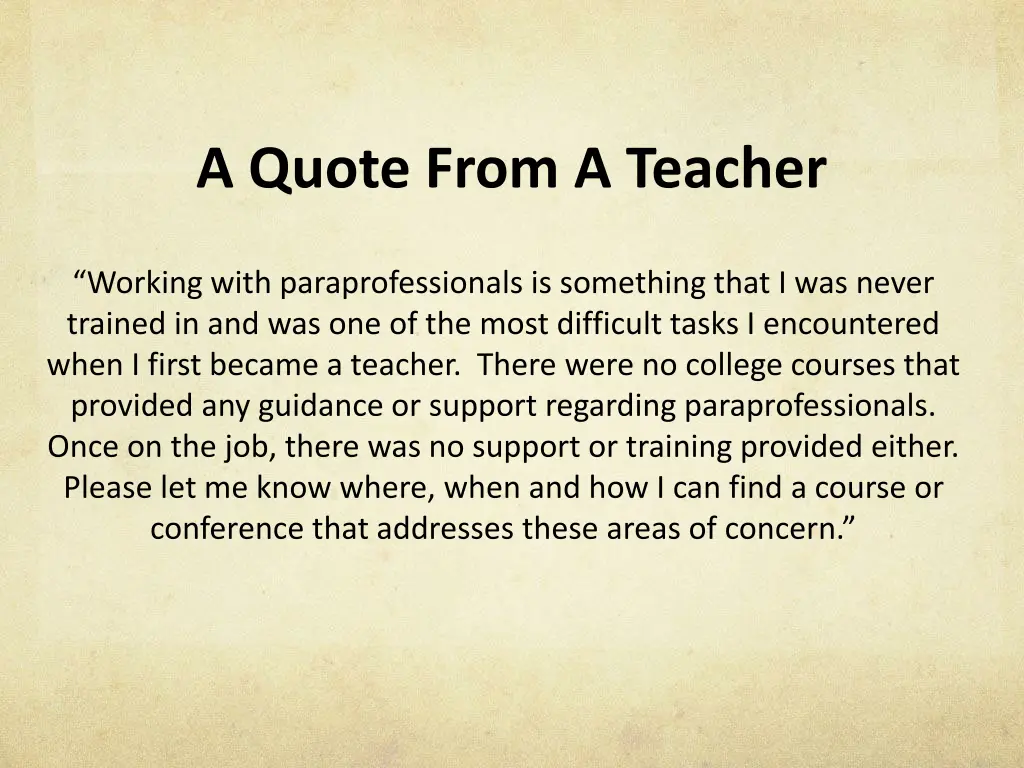 a quote from a teacher