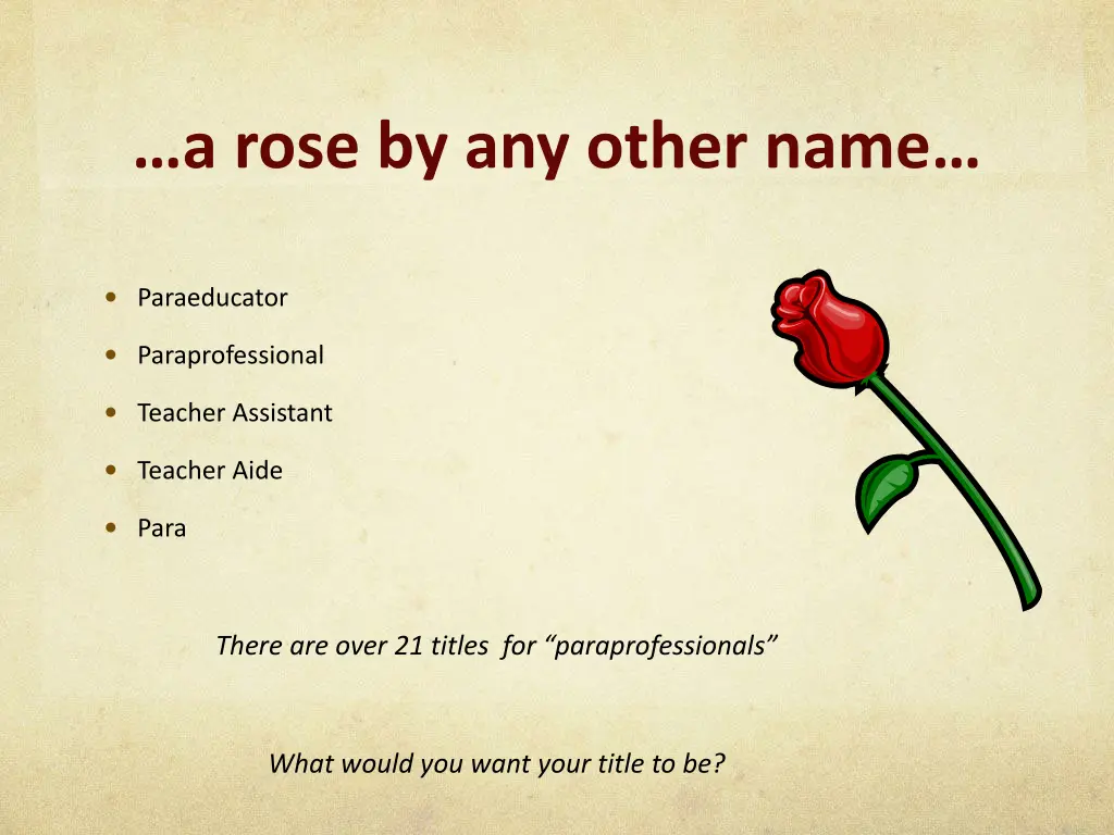 a rose by any other name