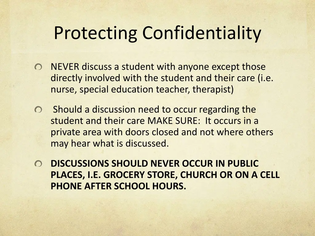 protecting confidentiality