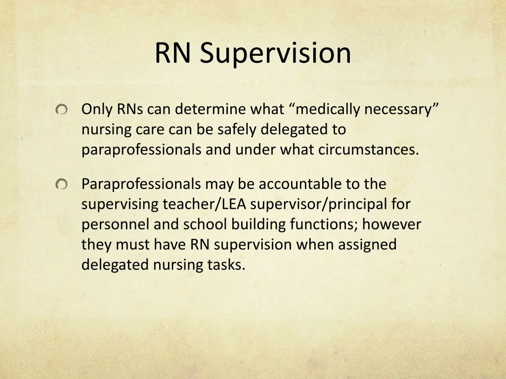 rn supervision