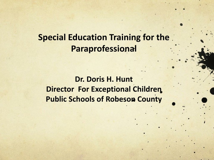 special education training