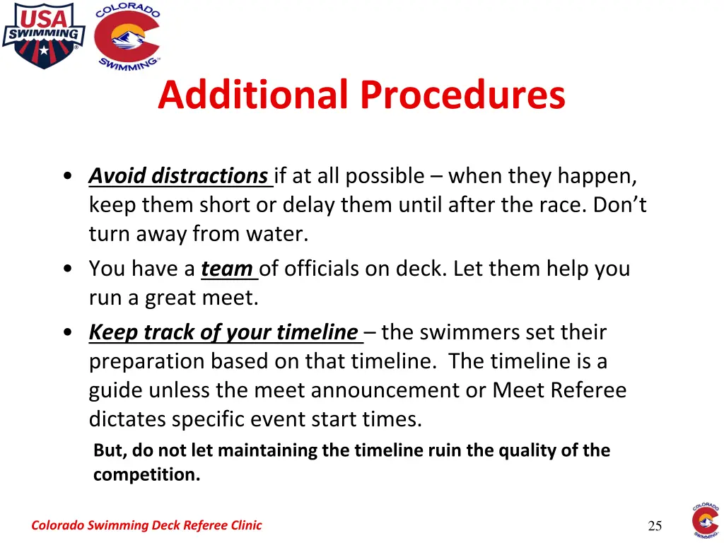 additional procedures