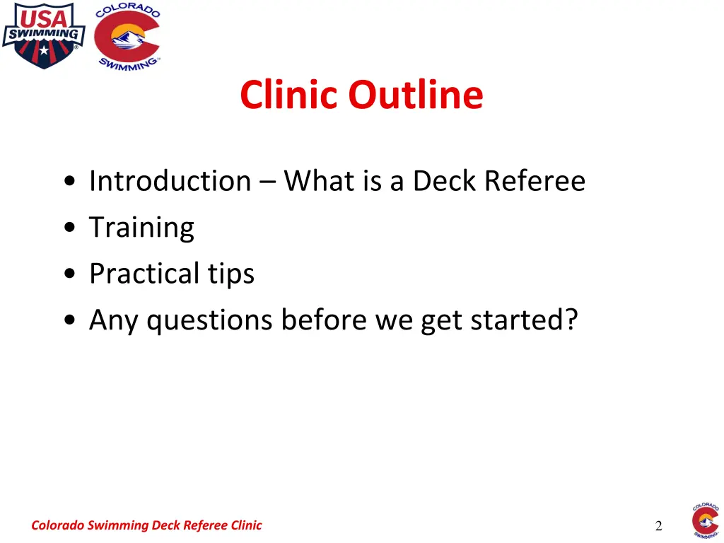 clinic outline