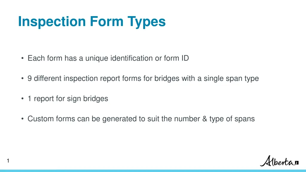 inspection form types