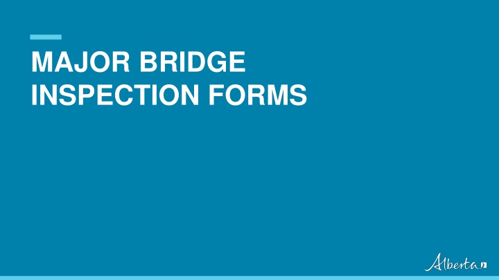 major bridge inspection forms