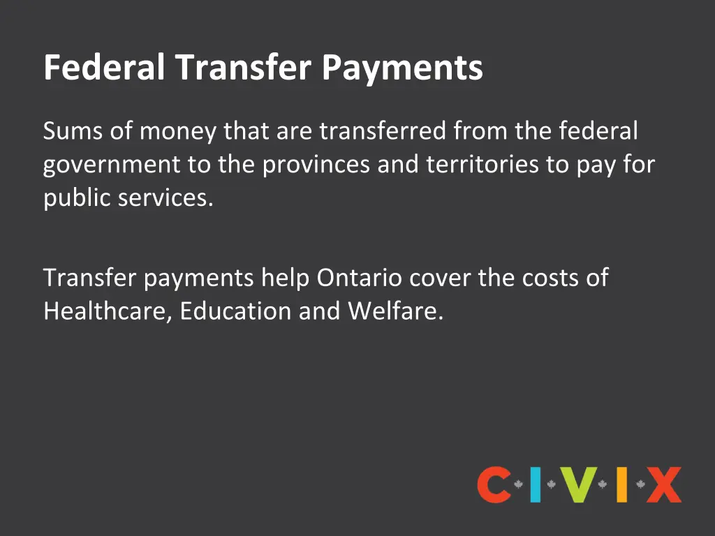 federal transfer payments