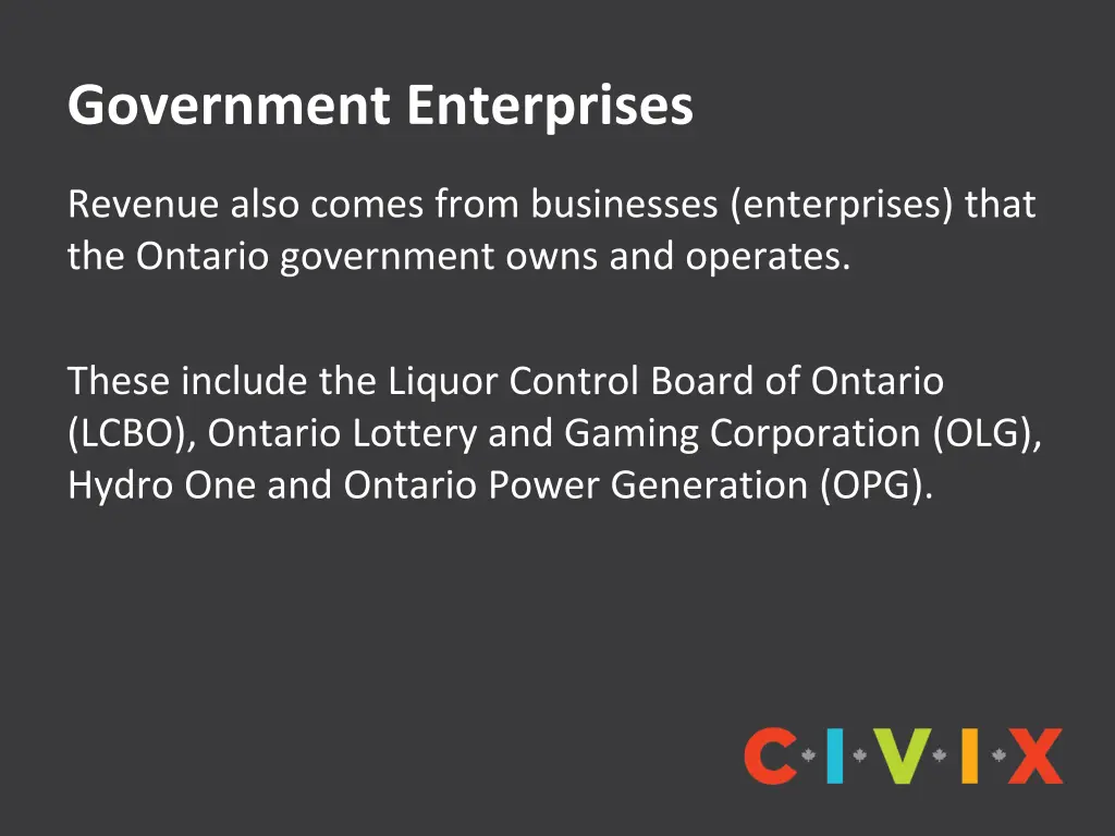 government enterprises