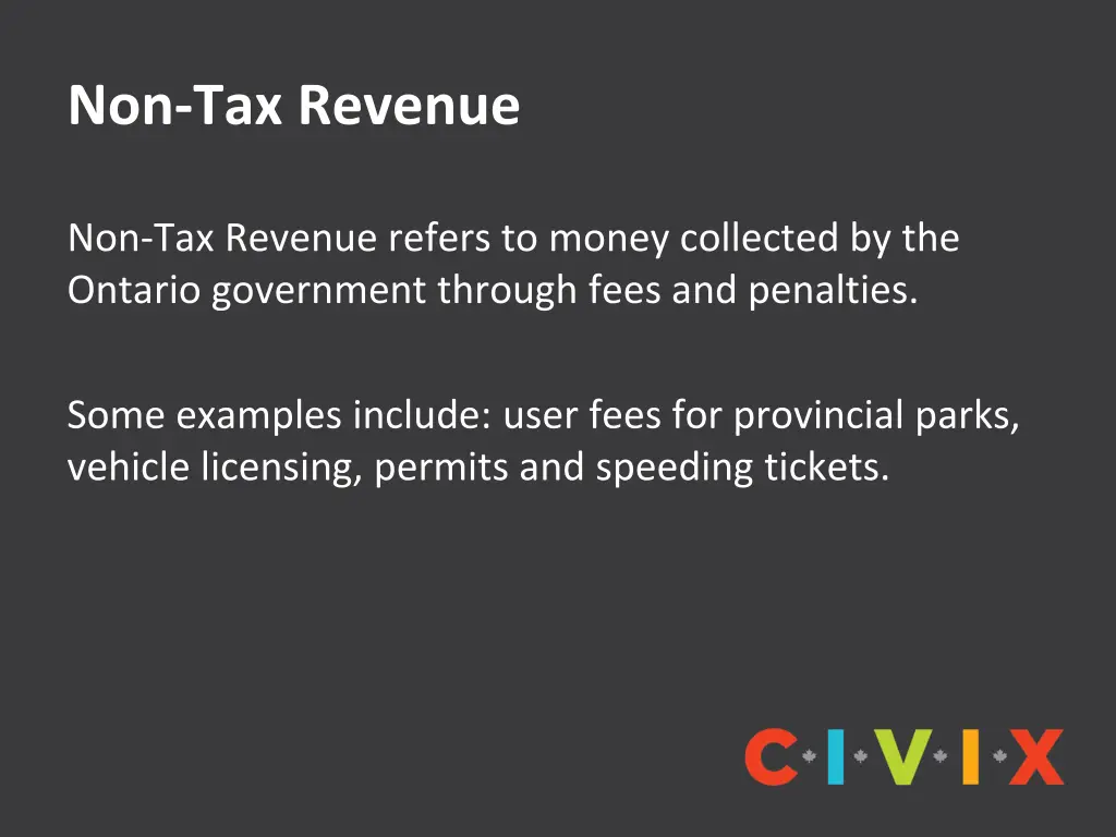 non tax revenue