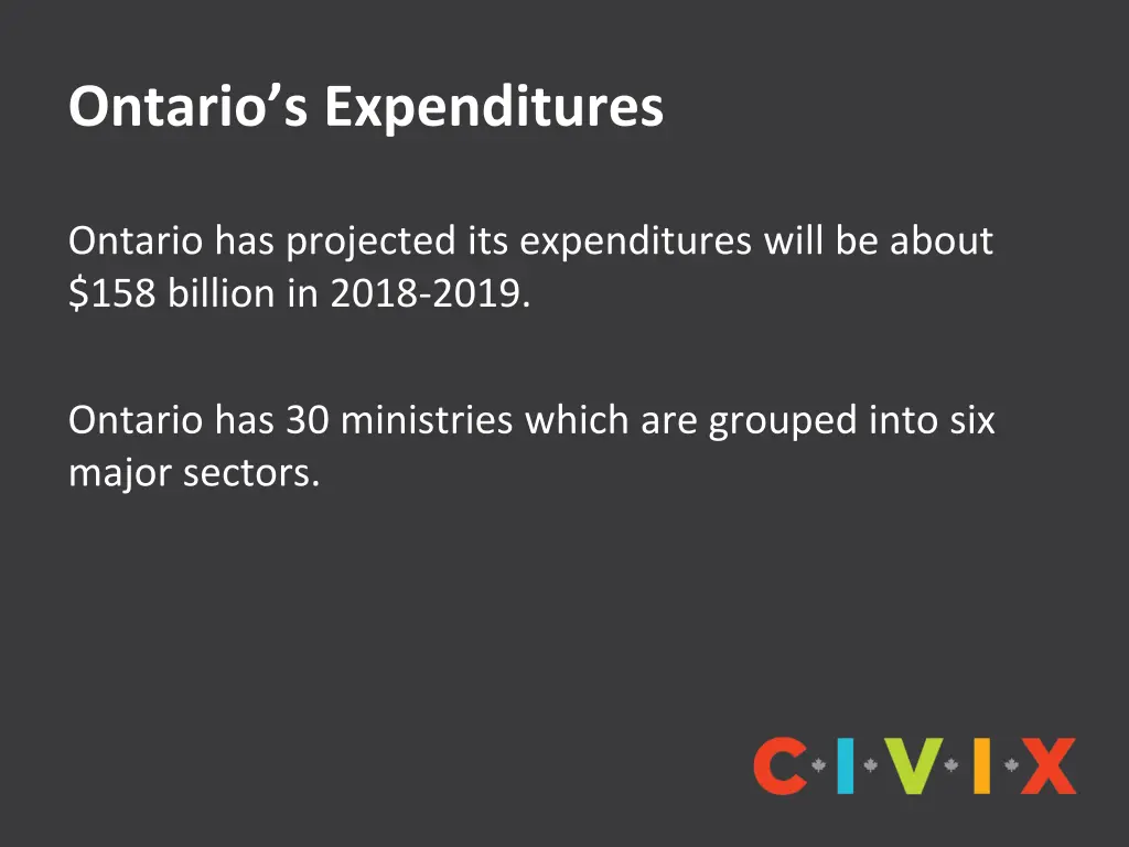 ontario s expenditures