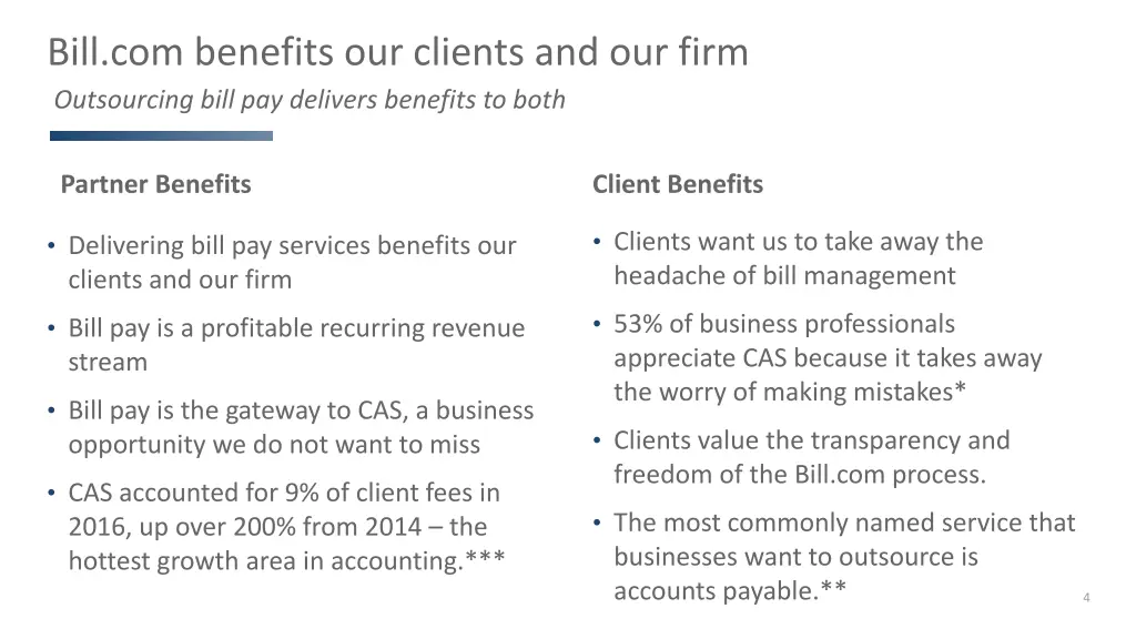 bill com benefits our clients and our firm