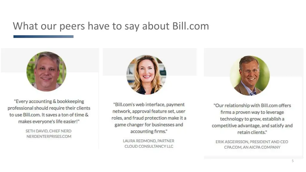 what our peers have to say about bill com