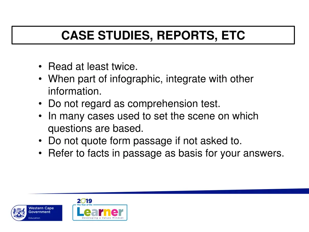 case studies reports etc