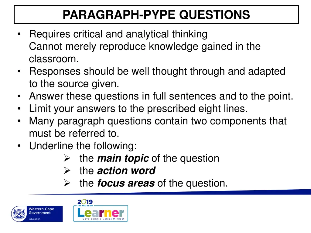 paragraph pype questions