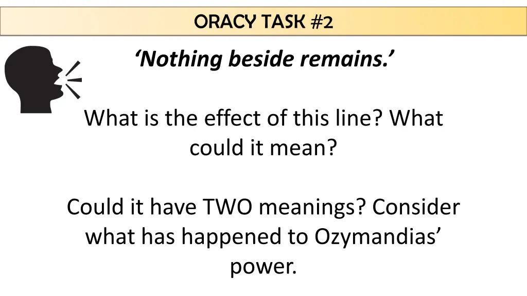 oracy task 2