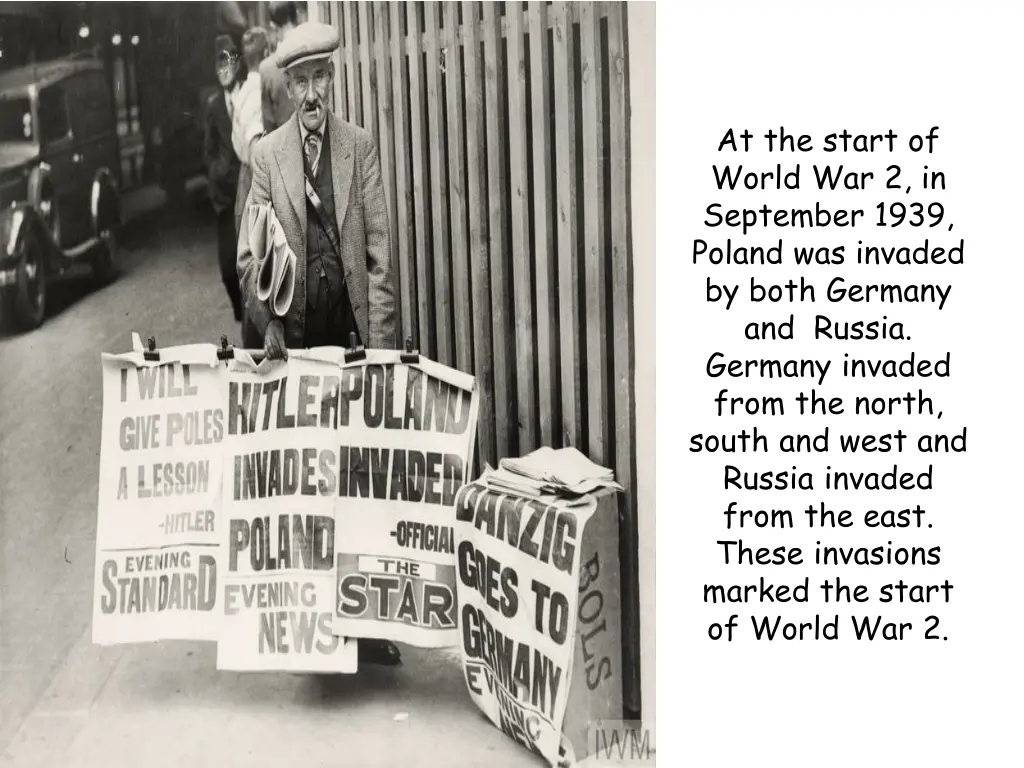 at the start of world war 2 in september 1939