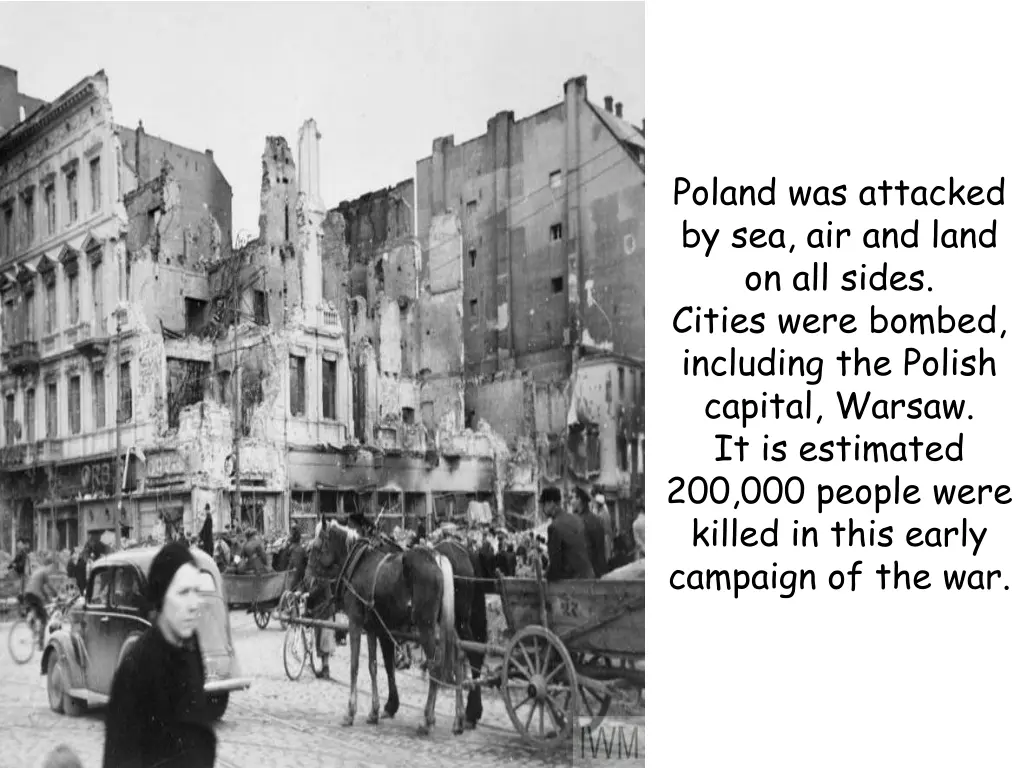 poland was attacked by sea air and land