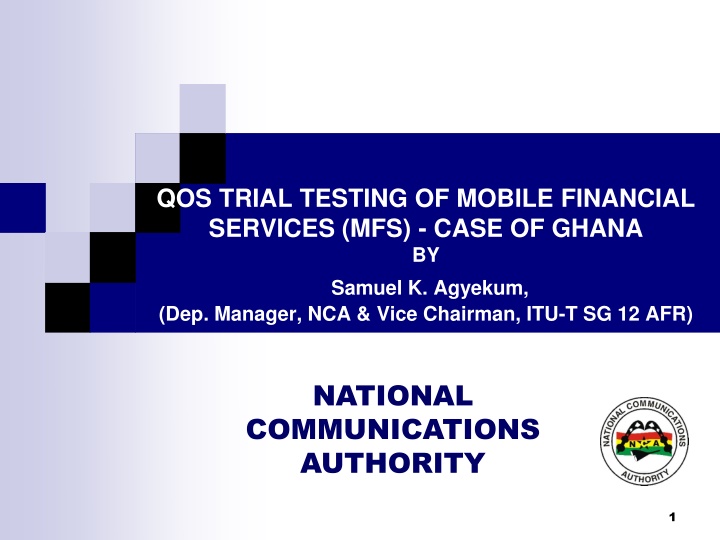 qos trial testing of mobile financial services