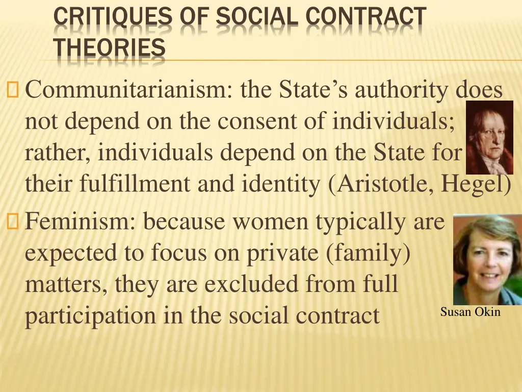 critiques of social contract theories