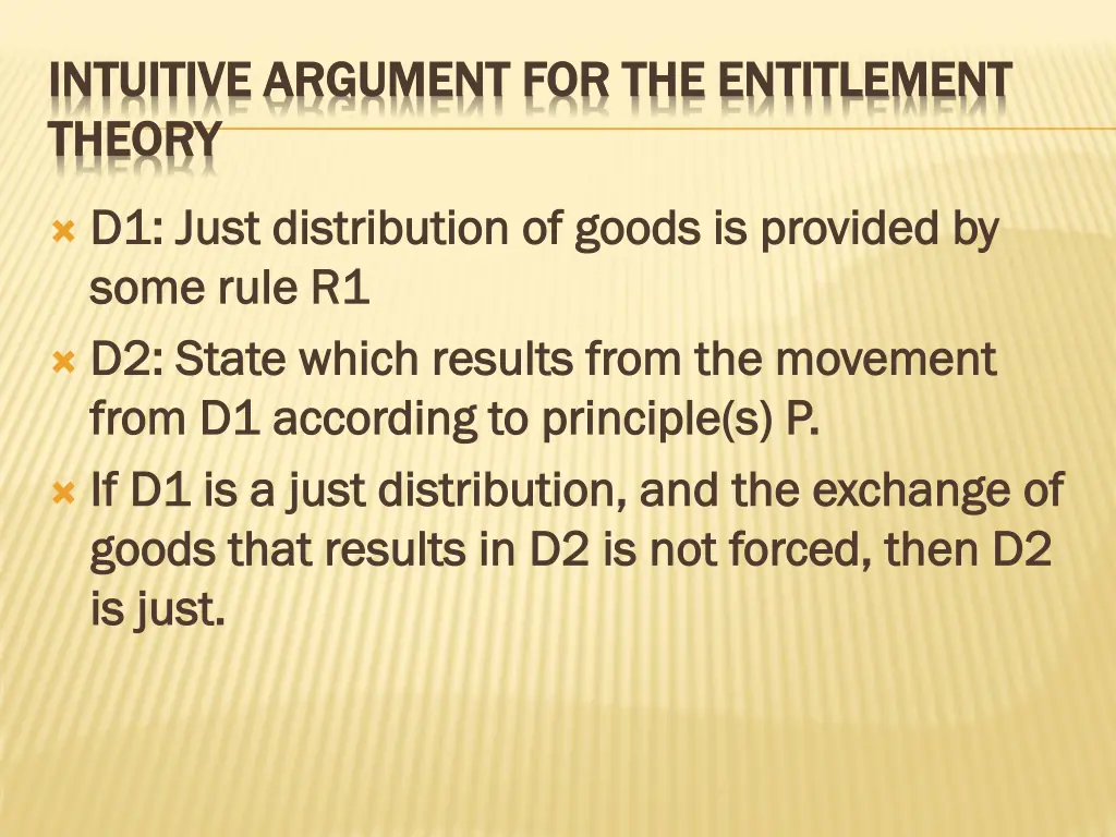 intuitive argument for the entitlement intuitive