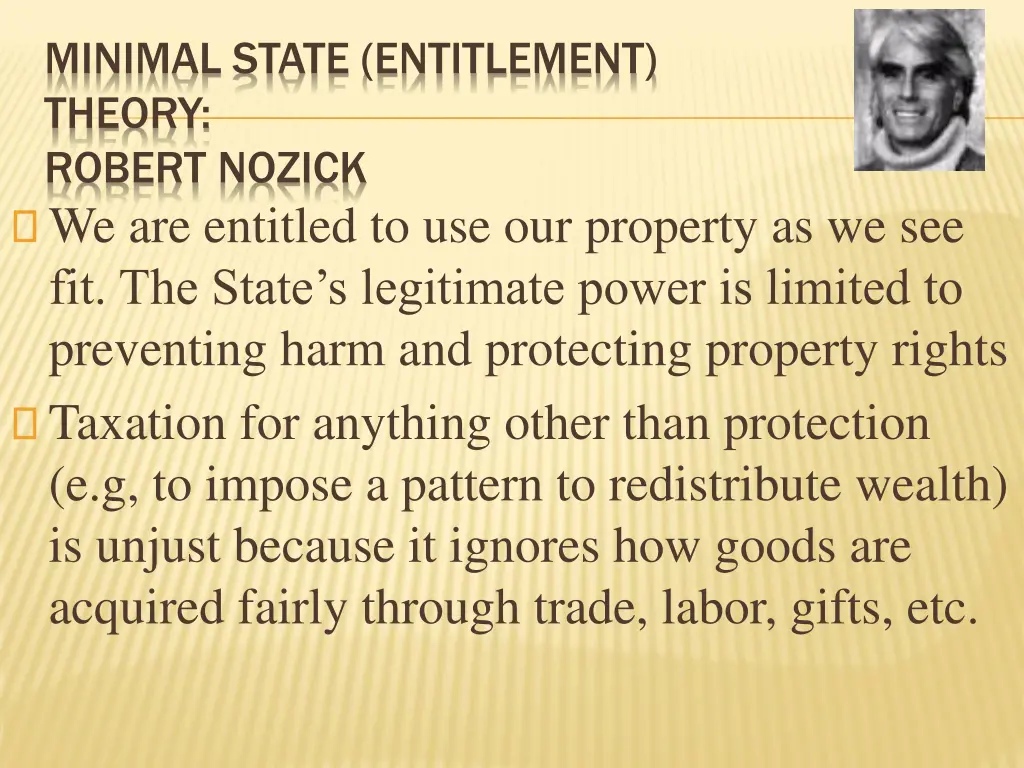 minimal state entitlement theory robert nozick