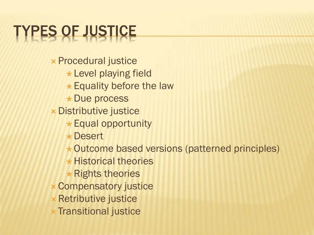 types of justice