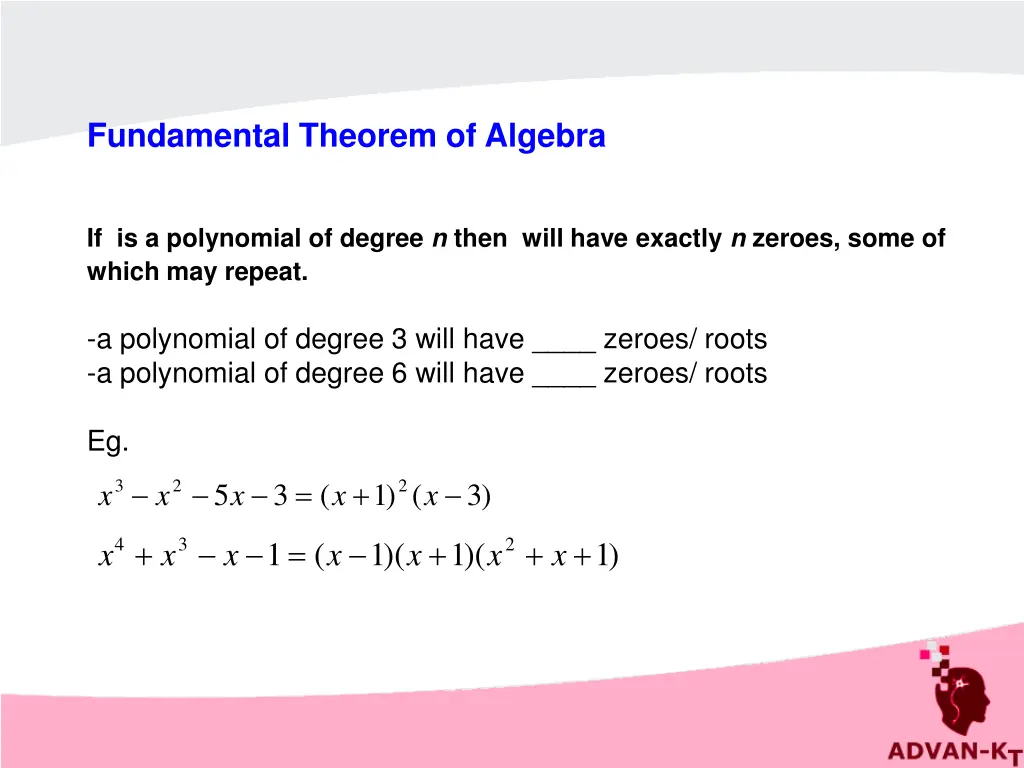 fundamental theorem of algebra