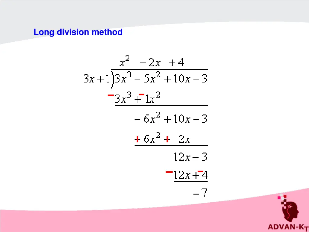 long division method